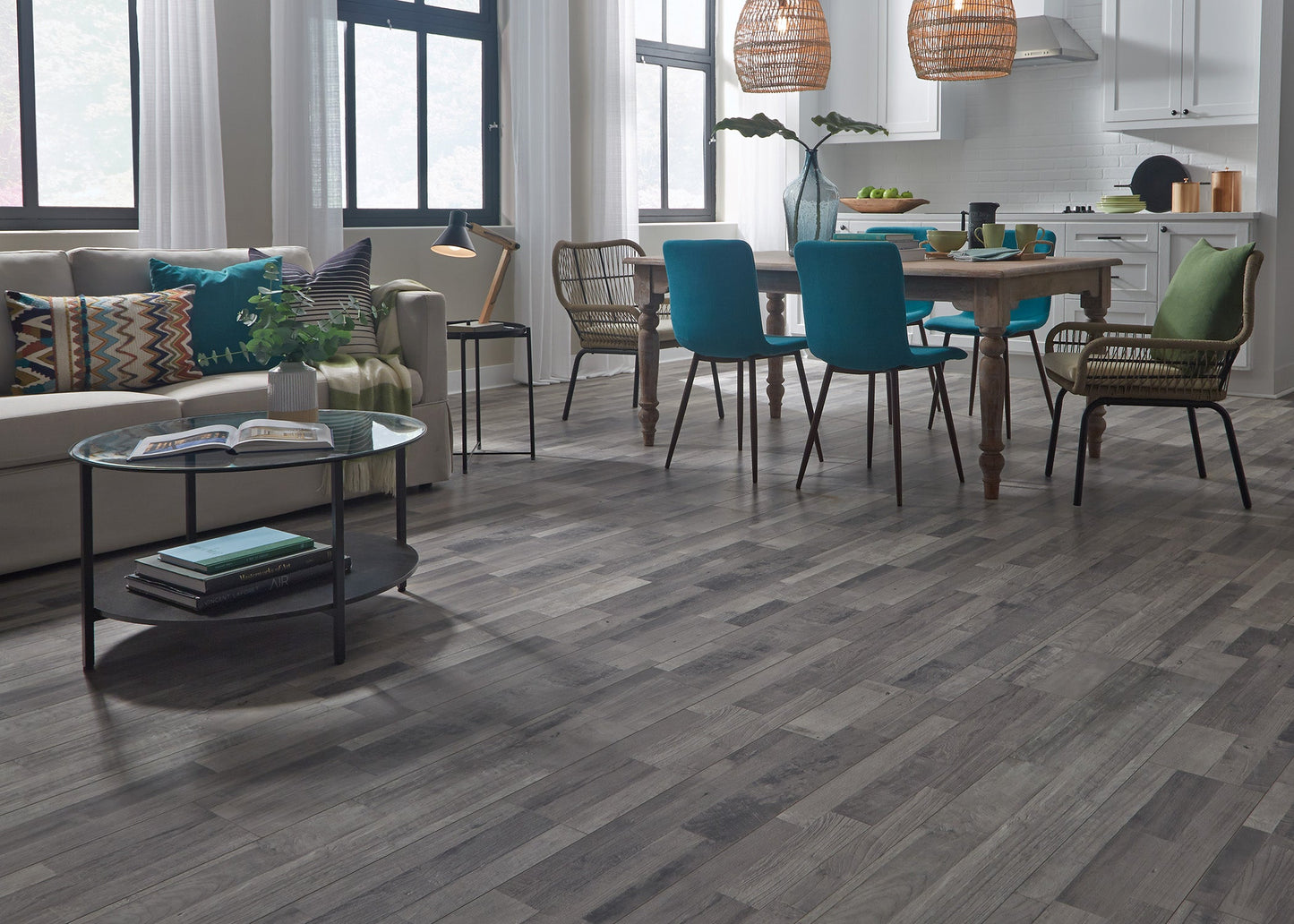 10mm Shelter Bay Oak w/ pad Waterproof Laminate Flooring 8.03 in. Wide x 47.64 in. Length