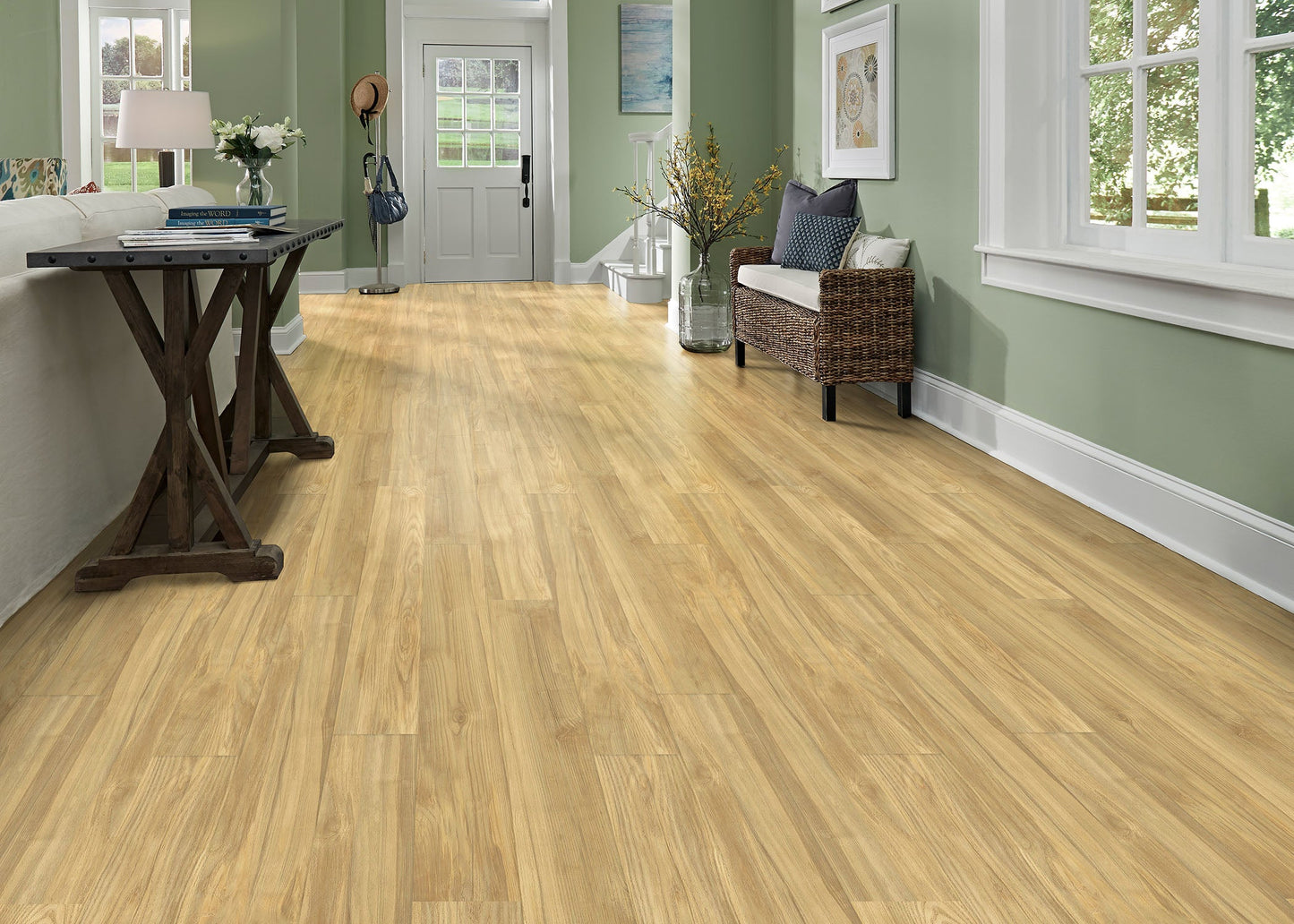 4mm w/pad Hunter Valley Ash Waterproof Rigid Vinyl Plank Flooring 6 in. Wide X 36 in. Long